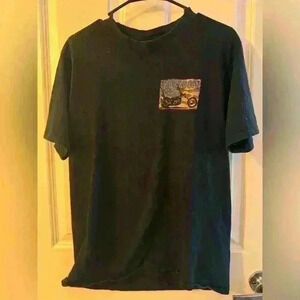 Vintage Motorcycle Shirt American flag patriotic red white blue military biker